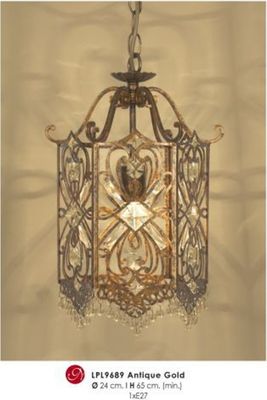 Orientalische Designer Pendelleuchte mit Kristall-Deco Antik Gold ModP2 Leuchte Lampe aus dem Hause Casa Padrino