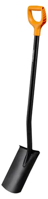 Produktbild von Fiskars Solid Gärtnerspaten rund – 116,6 cm, Spaten für weiche und steinarme Böden, stabil & langlebig