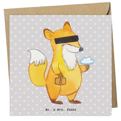 Produktbild von Mr. & Mrs. Panda Deluxe Karte Datenschutzbeauftragter Herz - Grau Pastell - Geschenk, doppelkarte, Datenschützer, anlasskarte, Datenschutz, Klappkarte, faltkarte