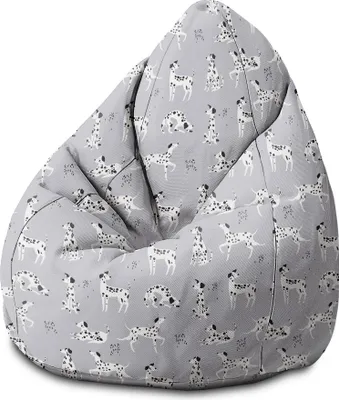 Produktbild von Dreamroots Bean Bag Sitzsack Kinder mit füllung, Bodenkissen Kinder Sitzsack, Sitzsack Kinderzimmer 70x70x105 cm, Cartoon Dalmatian