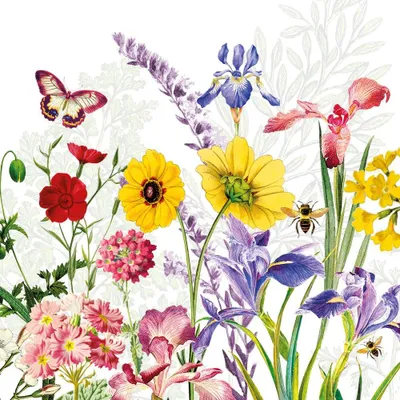 Produktbild von 20 Servietten Imagination - Edle Blumenwiese 33x33cm