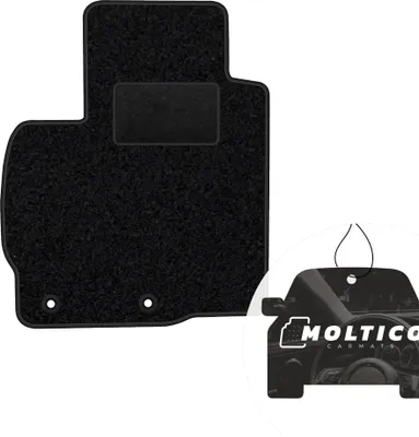 Produktbild von moto-MOLTICO Fahrer Fußmatte Auto Velours Fahrerseite Autoteppiche Schwarz Fahrermatte 1-teilig passend für Peugeot 4007 Citroen C-Crosser 2007-2012