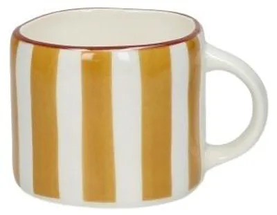 Image de Tasse à expresso Pomax Mykonos, en porcelaine, jaune, dimensions : 9,2 x 7 x 6 cm