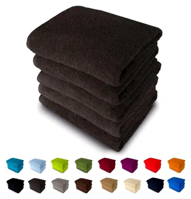 Produktbild von Gästetücher und Handtücher aus 100% Baumwolle in 23 Farben (dunkelgrau - 50 x 100 cm)
