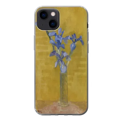 Produktbild von MuchoWow® Handyhülle Schutzhülle Hülle für iPhone 13 Schwertlilien - Piet Mondrian - Alte Meister Silikon Softcase Handy Hülle - Karteninhaber