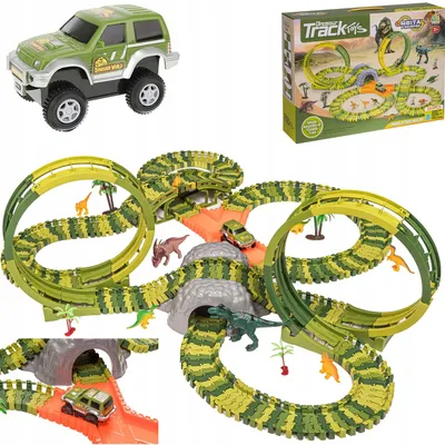 Productafbeelding van Auto Voor De Dinosaurenbaan, Set Met 260 Onderdelen.
