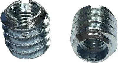 Produktbild von Einschraubmuttern mit Schlitz M5 10x10 mm - 12 St. Eindrehmuttern galv. verzinkt