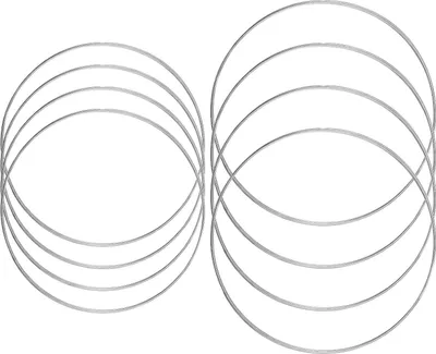 Produktbild von 8 Stück Metallringe für Blumenkränze, 4mm Traumfänger-Makramee-Ringe, silberfarbene Ringe zum Basteln von Wanddekorationen, Traumfängern