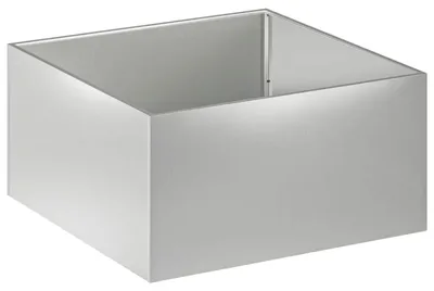 Immagine prodotto di vidaXL Vaso da giardino in metallo zincato, argento, 80 x 80 x 40 cm
