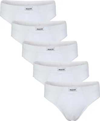 Image de BASIC MAX Slip, lot de 5, blanc, taille M Maxte