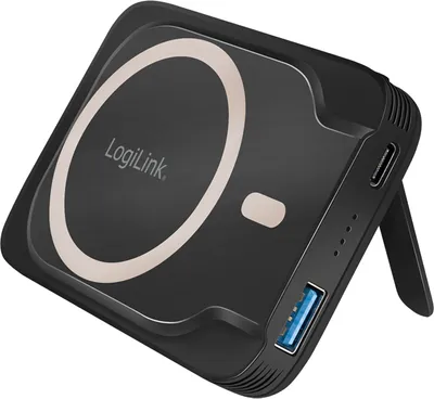 Produktbild von LogiLink Kabelloses Induktions-Ladegerät 5.000 mAh schwarz