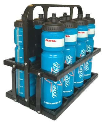 Produktbild von STEEL Flaschenträger Set inkl. 8 TOI Flaschen kurzer Halm