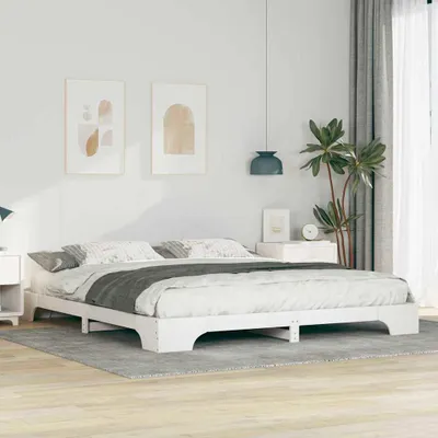 Produktbild von Maison Exclusive - Bettrahmen Weiß 200 x 210 cm Massives Kiefernholz