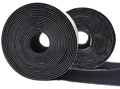 Produktbild von Doppelseitiges Selbstklebendes Klettband 5m x 50mm Schwarz