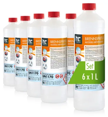 Produktbild von 6x 1 L Brennspiritus 94%