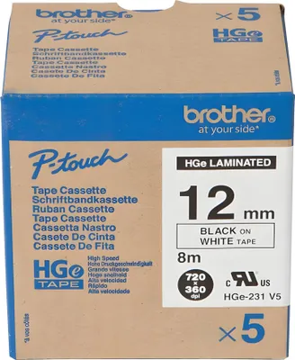 Obrázok produktu pre Brother HGE-231V5 - čierna na bielej - rolka (1,2 cm x 8 m)