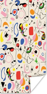 Produktbild von MuchoWow® Poster Muster - Abstrakt - Kunst 60x120 cm - Wandschmuck