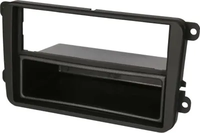 Produktbild von Audioproject A171 - Autoradio Radioblende Doppel DIN 2 DIN kompatibel VW Golf 5 6 Touran Passat Caddy EOS Skoda Octavia mit Fach schwarz
