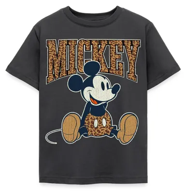 Produktbild von Mickey & Minnie Mickey Mouse Leo Look Kinder T-Shirt, 110/116 (5-6 Jahre), Dunkelgrau