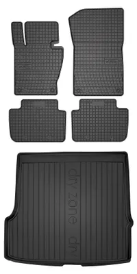 Zdjęcie produktu dla Dywaniki gumowe + mata bagażnika do BMW X3 E83 2003-2010 (SUV, standardowy bagażnik) – czarne, dopasowane – Wielganizator SolidPRO