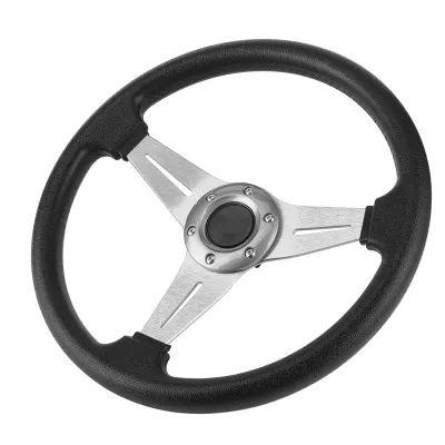 Zdjęcie produktu dla wymienna kierownica do driftu 350 mm/14 cali Uniwersalne zmodyfikowane akcesorium (srebrne)