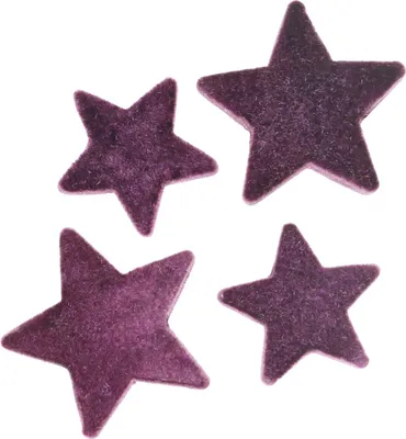 Produktbild von Streudeko Samtsterne Lila Berry Weihnachten Adventsdeko 40 Stück 4/5cm