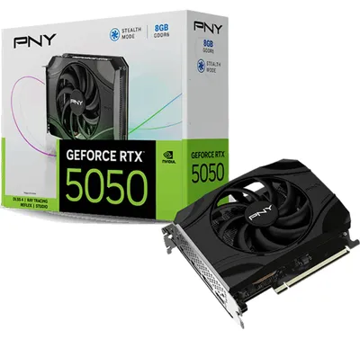 Obrázok produktu pre PNY GeForce RTX 5050, GeForce RTX 5050, 8 GB, GDDR6, 128 bit, 7680 x 4320 px, PCI Express x8 5.0