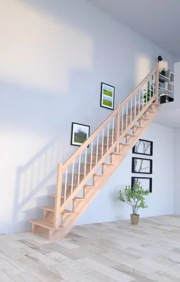 Obrázek produktu pro Schodiště Pertura Atanas Lepené dřevo buk bez podstupnic buk rovné 80 cm 13/14