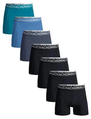 Produktbild von Muchachomalo Herren Boxershorts – 7er Pack – Baumwolle Stretch – Bequeme Unterwäsche – Größe XL - LCSOLID1010-155