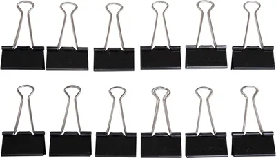 Produktbild von MAUL Foldback-Klemmer mauly® Federstahl Metall 12 Stück 40 mm schwarz