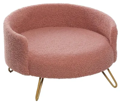 Produktbild von Flamingo Hundesofa Dizco rund rosa, Maße: 51 x 50 x 30,5 cm