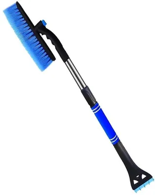 Image de Balai à glace avec brosse - 90 cm - bleu - durable