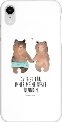 Produktbild von Mr. & Mrs. Panda Iphone XR Handyhülle Bär Freundin - Weiß - Geschenk, Beste Freund Liebe Liebesbeweis Verliebt Kumpel Kumpeliene, Handy Case, Premium Kunststoff, Teddy