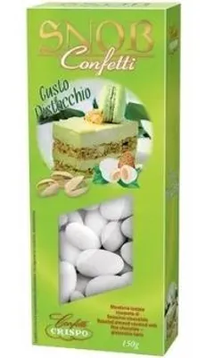 Produktbild von Gebrannte Mandeln in Pistazienschokolade Confetti al gusto Pistacchi 150g - SNOB