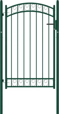 Produktbild von Zauntor EMMEN mit Bogenabschluss Stahl 100 x 106 cm Grün