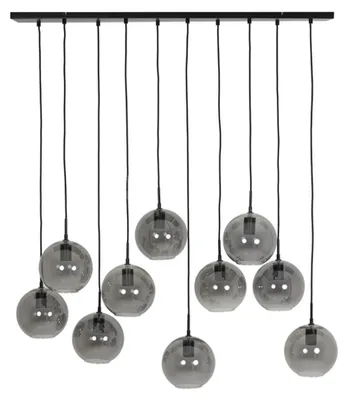 Produktbild von Deckenleuchte Hängeleuchte SUBAR von Light & Living 10 Lichtpunkte 124x35x120 cm Rauchglas