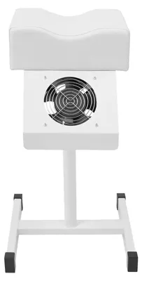 Produktbild von Pediküre Hocker - Mobiler Fußstützenstuhl mit Absaugung - Höhenverstellbar 48–68 cm - 22W 2600 rpm - Rollbar - Weiß