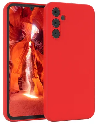 Produktbild von EAZY CASE Silikonhülle für Samsung Galaxy A34 Silikon Backcover Schutz in Rot