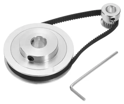 GT-2 Zahnriemenscheiben 20+80 Zähne, 8+12 mm, Alu, mit Riemen 250 mm