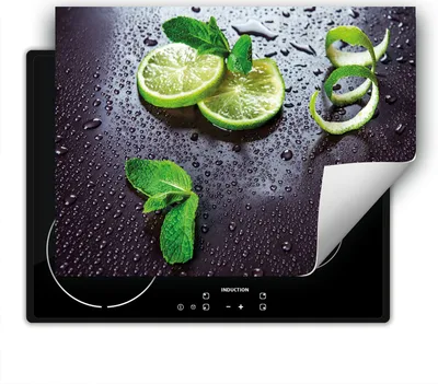 Produktbild von DarHaus Herdabdeckplatte 80x52 cm Anti Rutsch Matte Aufrollbar, grün - Limette