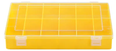 Obrázek produktu pro Krabice na součástky PS, 12 přihrádek, žlutá
