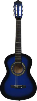 Produktbild von Hochwertigen Möbel Akustikgitarren - Blau Klassikgitarre für Anfänger und Kinder mit Tasche Blau 1/2 34" NEU7877756