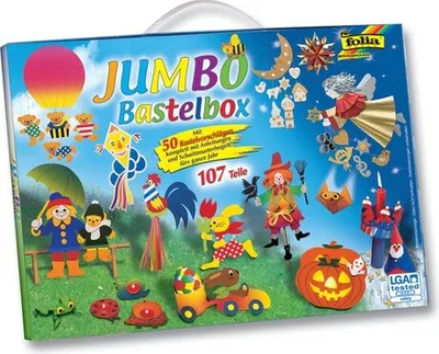Obrázok produktu pre folia 50915/1 Jumbo krabica na remeselné výrobky, pestrofarebná, 107 kusov (1 sada)