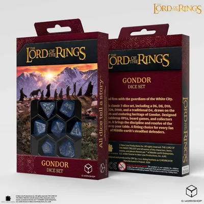 Imagen del producto de Dados de "El Señor de los Anillos" - Gondor (juego de 7 dados)