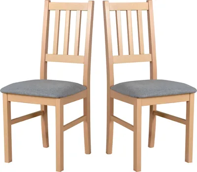 Zdjęcie produktu dla LeafDesign krzesła do jadalni drewniane - krzesło z litego drewna bukowego - zestaw 2 krzeseł do jadalni - krzesło drewniane - krzesła do stołu - zestaw 2 krzeseł kuchennych 2x BOS 4, sonoma