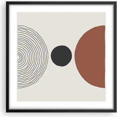 Produktbild von Gerahmtes Poster - Schwarzer Rahmen - Figuren Formen Geometrie - 50x50 cm - Wand Bild - Wanddeko - Wandbilder - Kunstposter - Wandposter - Bilderrahmen - Bilder - Kunstdruck - P2BAC50x50-4965