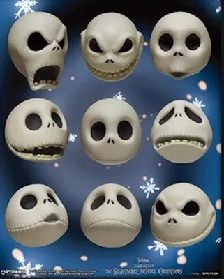 Immagine prodotto di Nightmare Before Christmas - Espressione di Jack + Effetto 3D - 20,3 x 25,4 cm - Poster