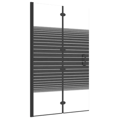 Produktbild von vidaXL Faltbare Duschkabine ESG 80x140 cm Schwarz
