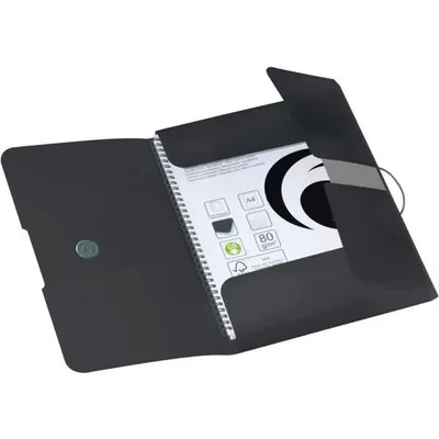 Produktbild von Herlitz Gummizugmappe  A4 PP opak schwarz
