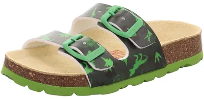 Produktbild von Superfit Fussbettpantoffel Jungen Pantolette mit Dino-Motiv Grün/Mehrfarbig, 1-800111-7080 - Gr. 33